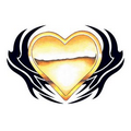 Golden Tribal Heart Temporary Tattoo